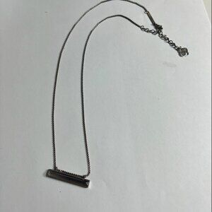 Kendra Scott Leonor Pendant Bar Necklace In Abalone Silver Plated Classic Bar